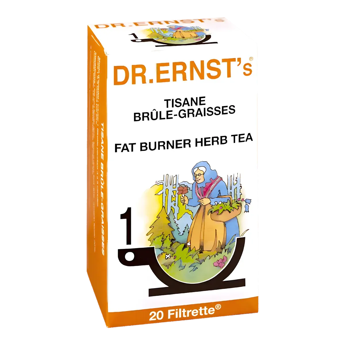 Boîte de tisane brûle-graisses DR ERNST'S - Perte de Poids | Bien-être, 20 sachets, infusion naturelle pour favoriser la gestion du poids.